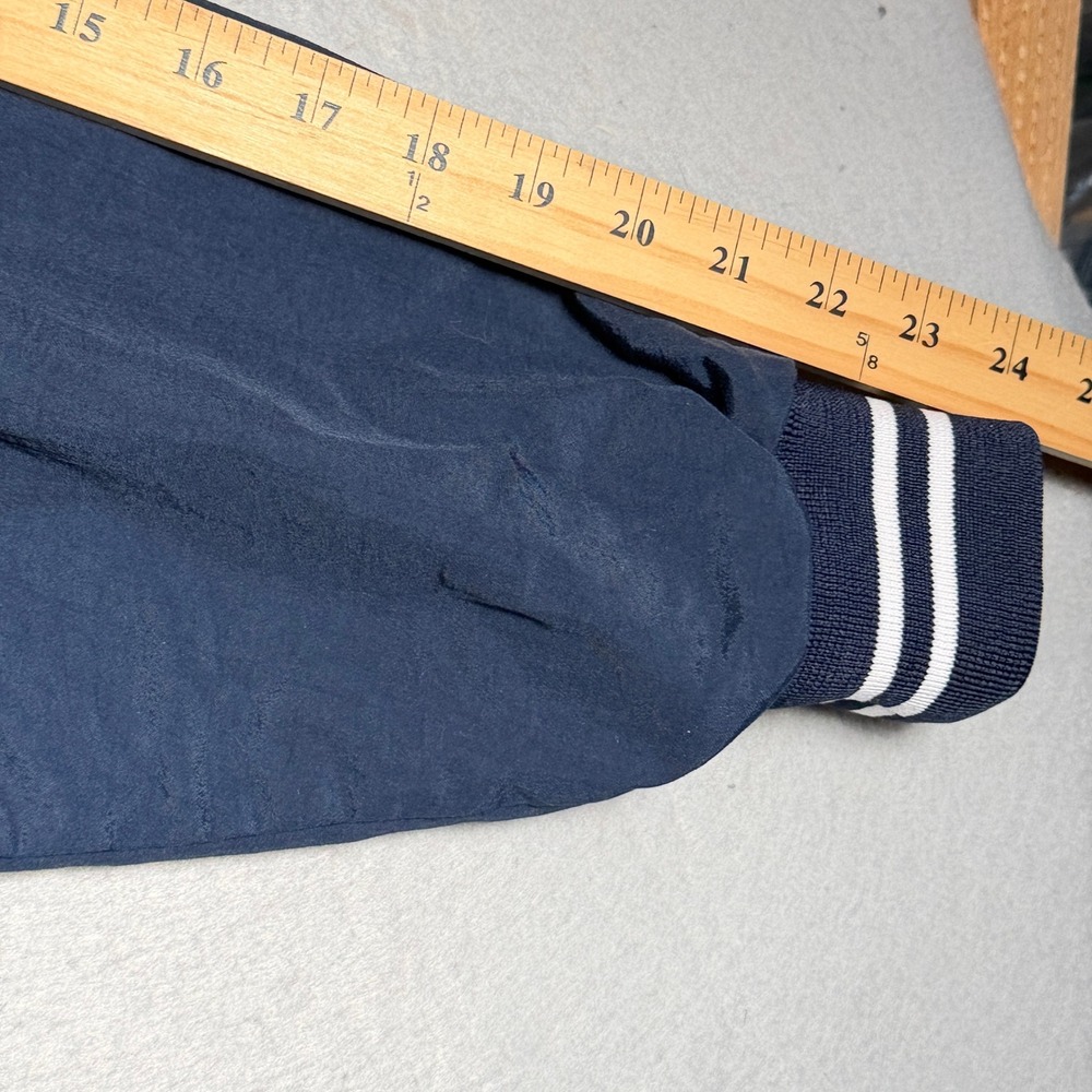 Vintage Cleveland Indians V-Neck Windbreaker XL Navy Blue MLB Russell Athletic - Picture 8 of 13